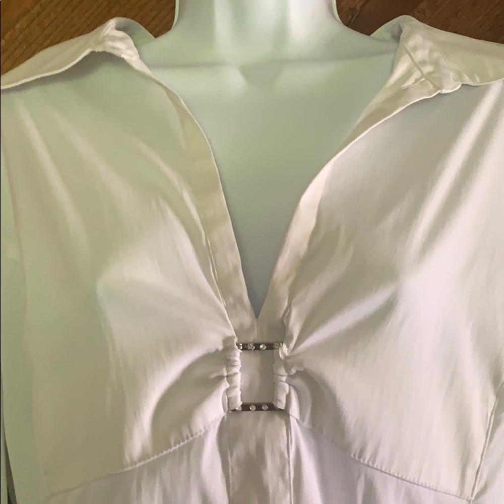 Cato Women’s White Collared Dressy Blouse